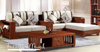 Kursi Sofa Tamu Sudut mewah klasik elegan kayu jati sofa terbaru